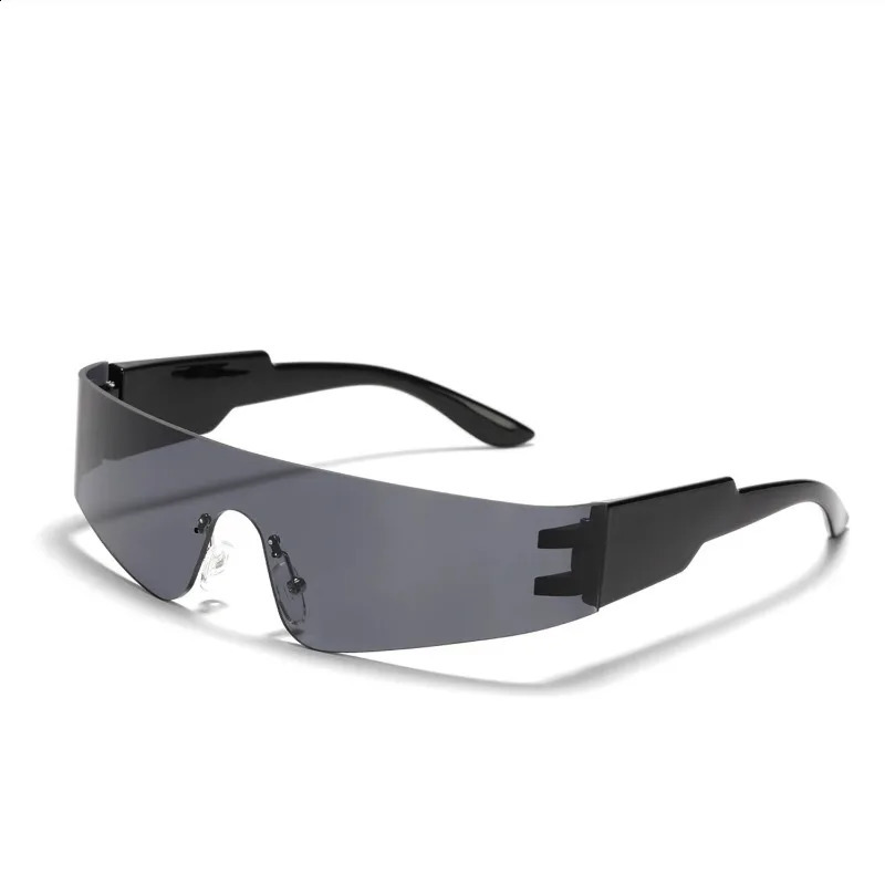 Onepieces Sunglasses Men Women Fashion Rimless Punk Multicolor Male Shades Eyewear Trendy Female UV400 Sun Glasses 250918