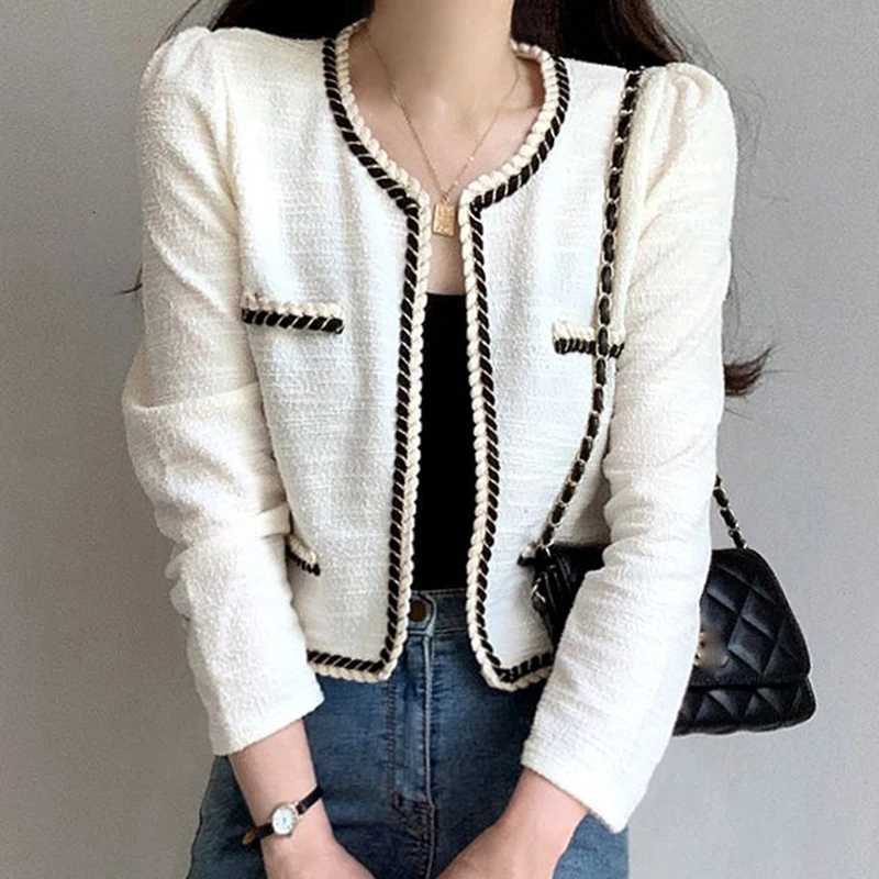 Chic Early Autumn Faion Lace Trim ort Coat Women Loose Versatile Ladylike Long Sve Top Commute Sle Button Closure Z250918