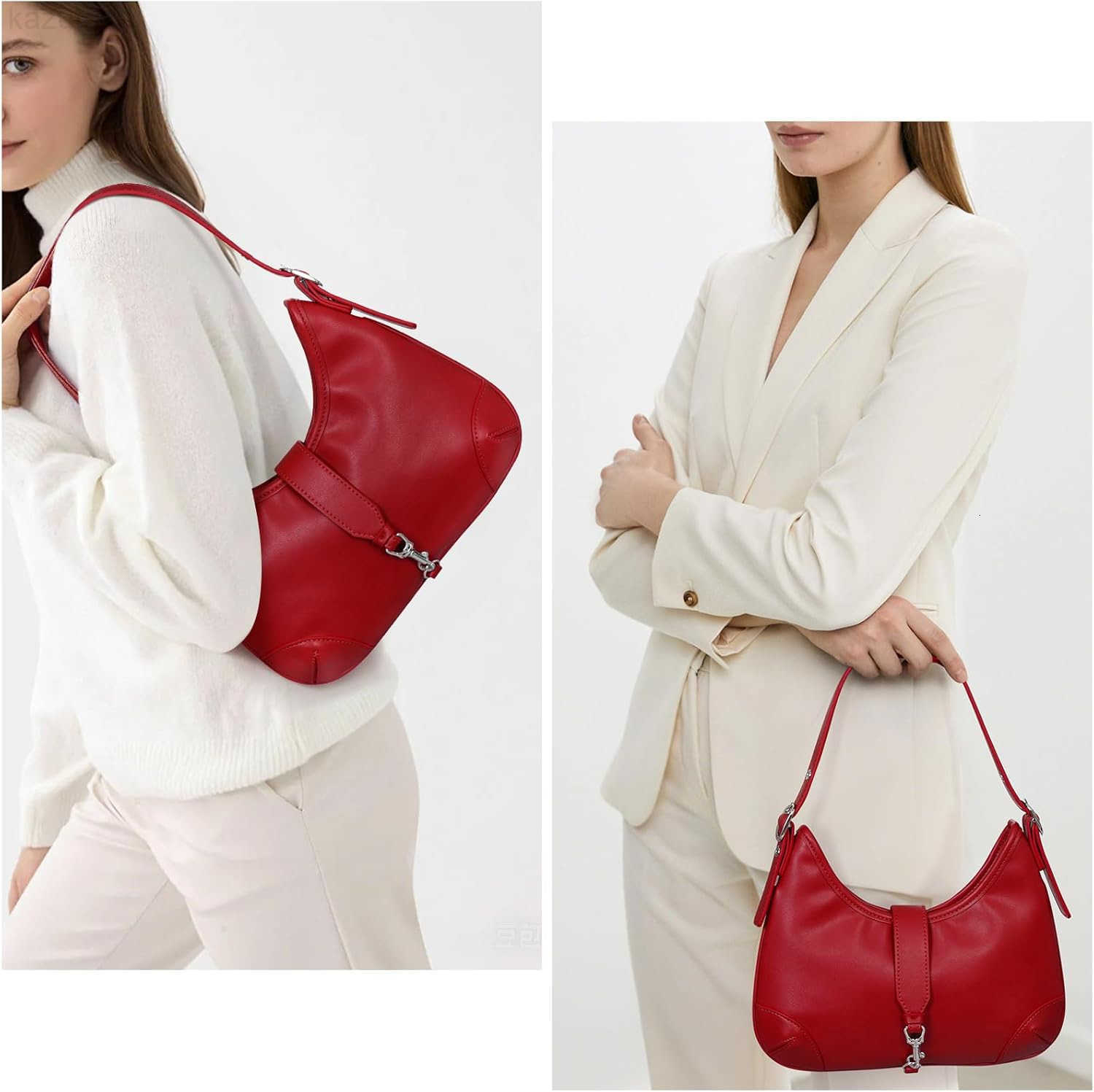 Crescent Shoulder Bag Purses For Women Half Moon Faux Leather Handbag Designer Underarm Hobo Bag Soft Travel Z250919