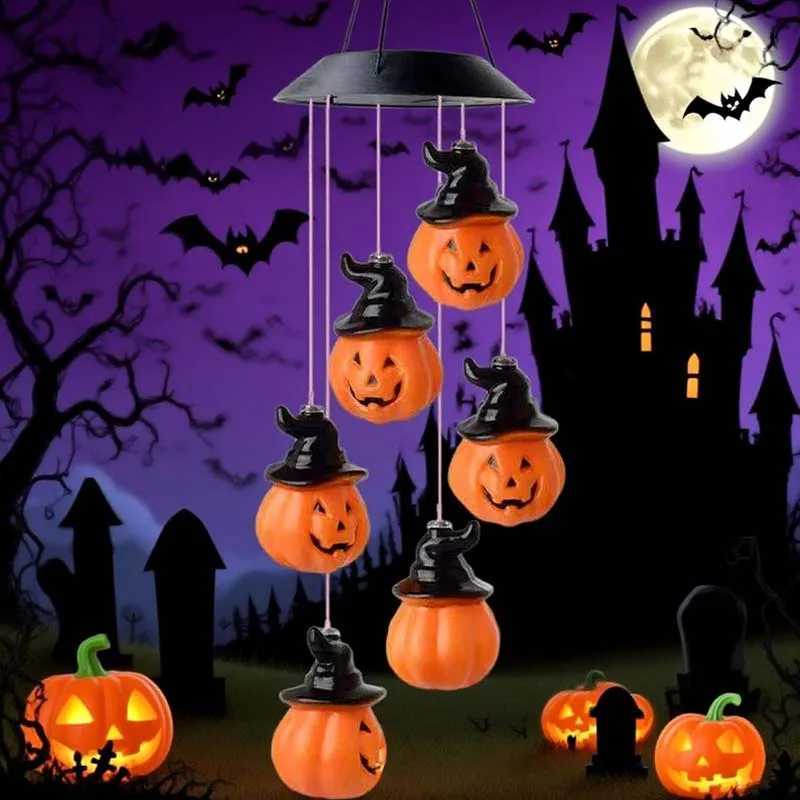 Solar Halloween String Lights Skull Ghost Pumpkin Heads Horror Outdoor Decor for Garden Yard Patio Haunted House Display C250919