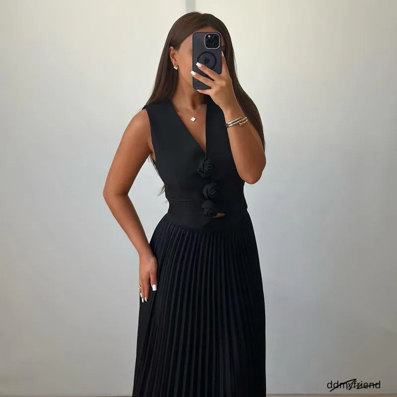 Free Shipping Designer For Women Fashionable Dress With Breathable Drape And Casual Long Skirt ddmyfriend