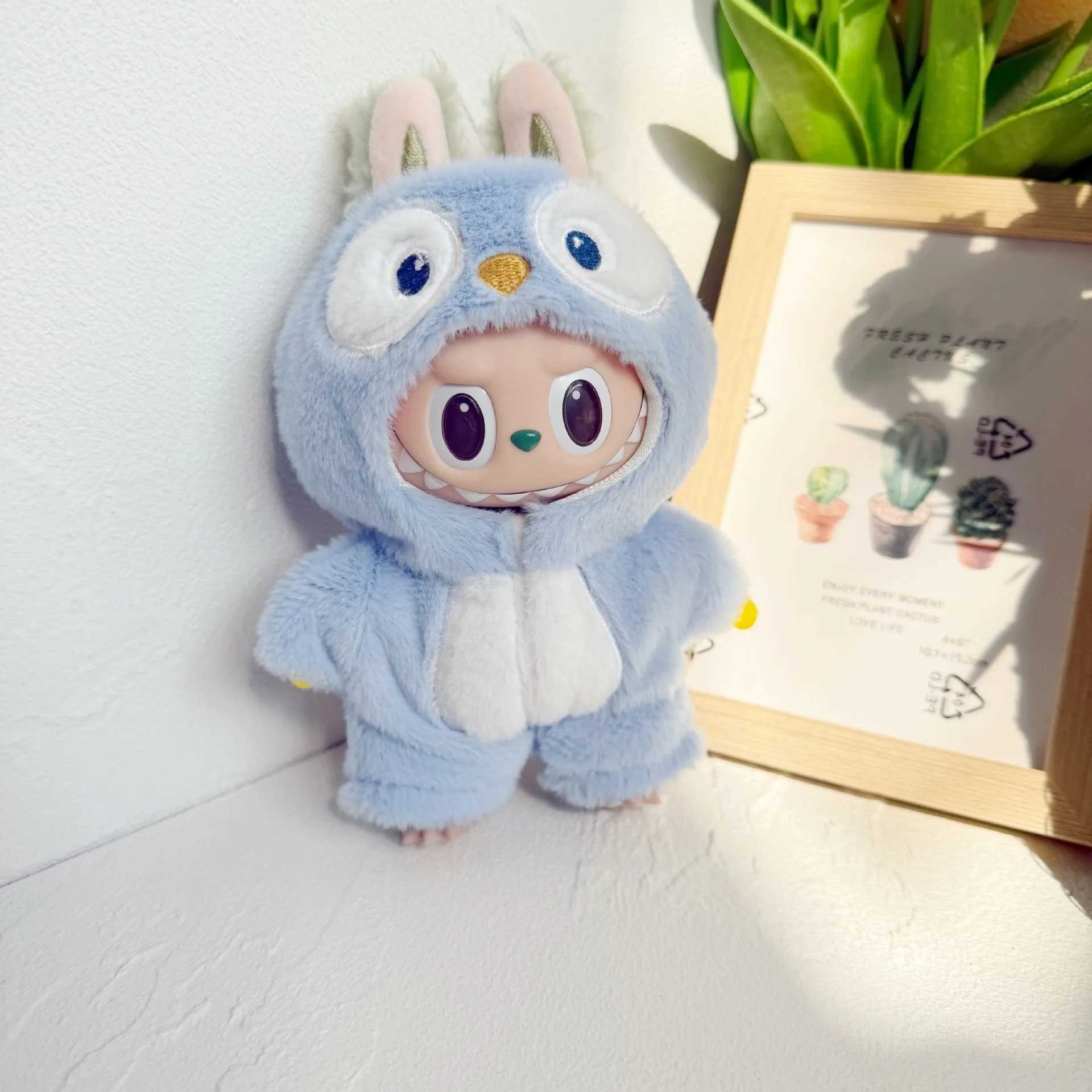 17cm Labubu Dolls Clothes The Monster Outfit Accessories Clothing DIY Kids Gift Little Penguin Cute For V1 V2 C250919