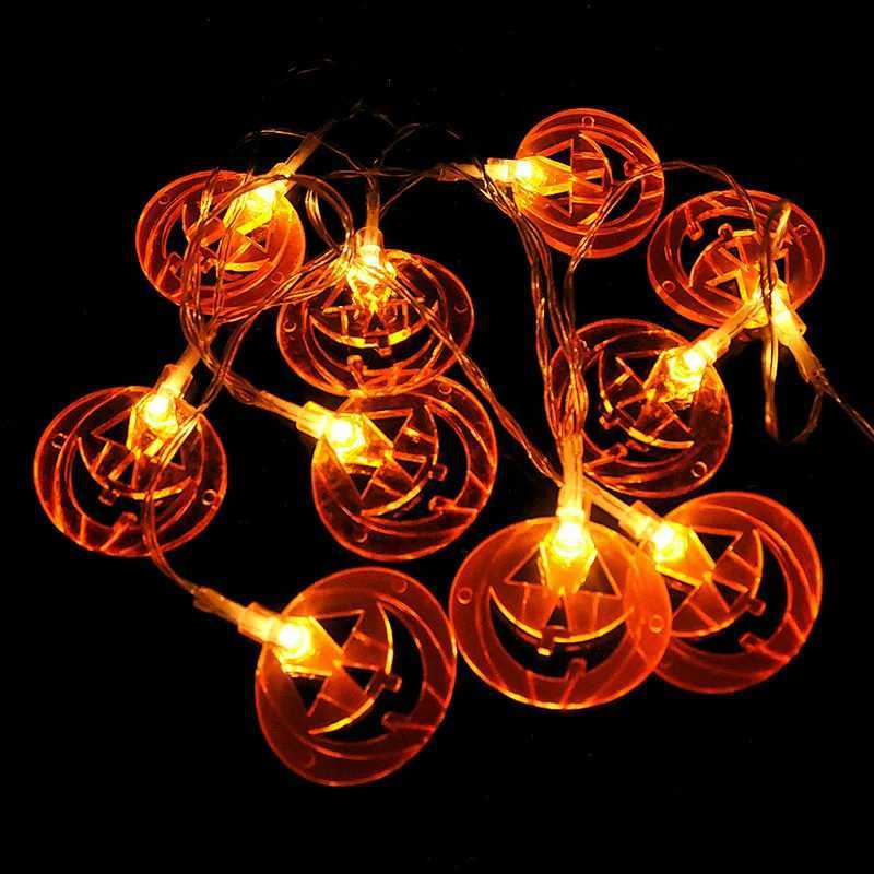15M 10LED Halloween Pumpkin Lamp Skeletons Lights String Happy Halloween Decoration For Home Bar Halloween Party Decor Props C250919