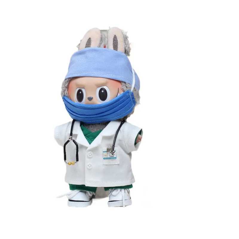 For 17cm Labuabu Clothes Doctor Uniform Set Nurse clothing gift C250919