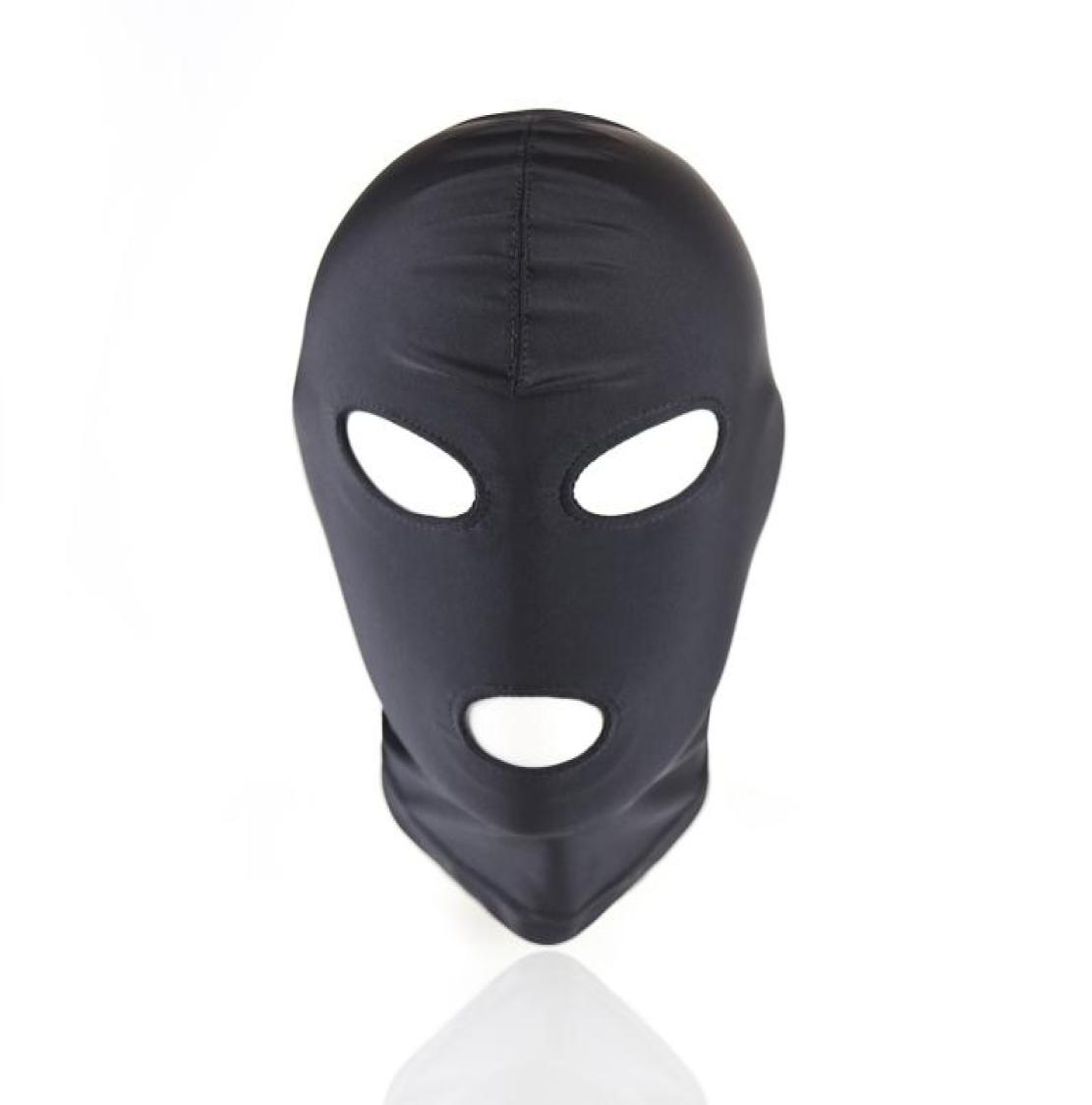 Sexy PU Leather Latex Hood Black Mask 4 tyles Breathable Headpiece Fetish BDSM Adult for party8979248