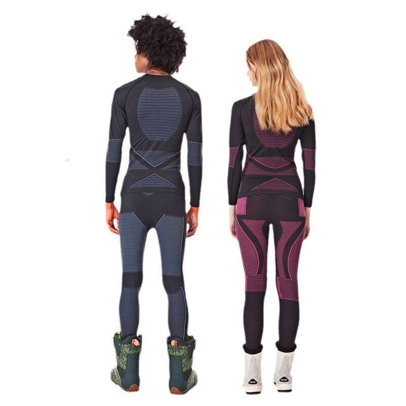 2025 New Ski Thermal Underwear Quick Dry Moisture-wicking Tight Crew Neck Ultra Soft Warm Ski Men Women Thermal Underwear Set