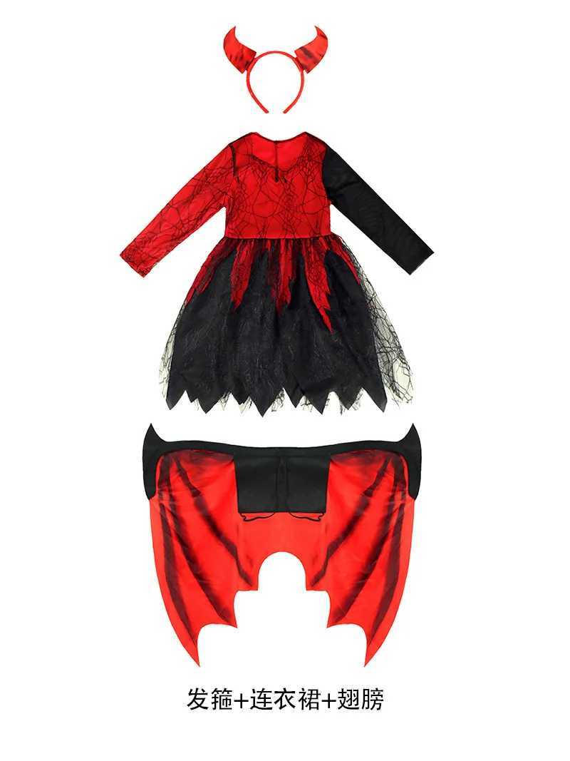 Carnival Halloween Vampire Cosplay Devil Girl Costume Kindergarten Stage Childrens Performance L250918