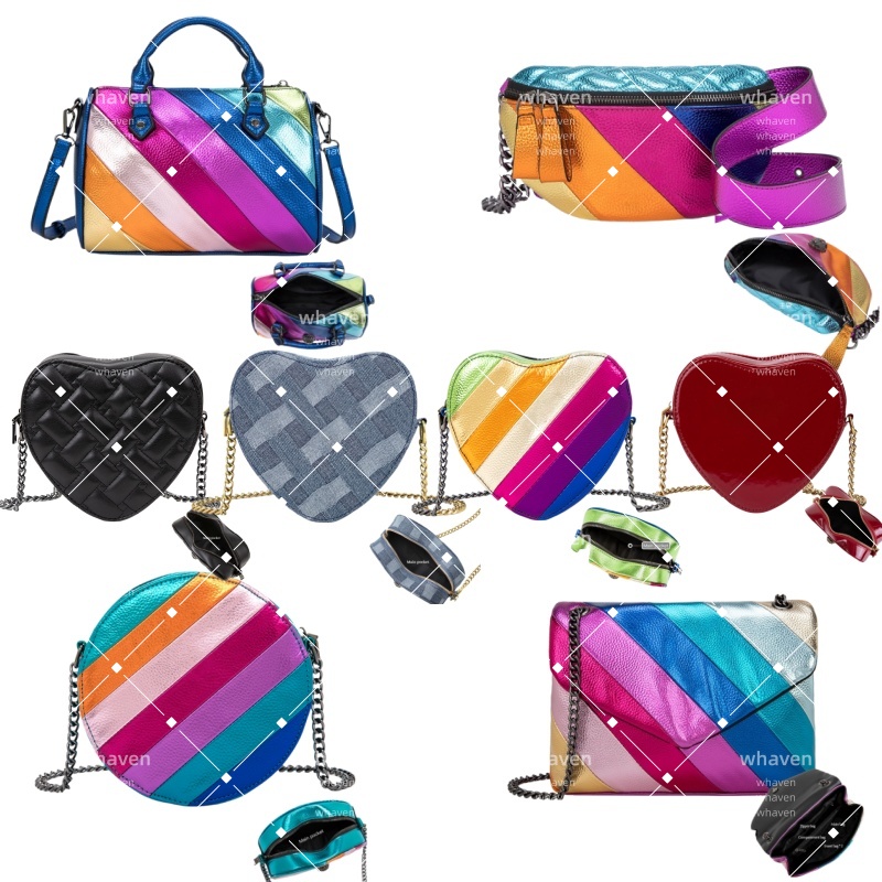 Kurt Gegier Bag Mini Designer Bag Purse Kensington Soft Leather Handbags Chains Shoulder Bag Big Cross Body Purse Fashion Circular Wallet square shoulder bag