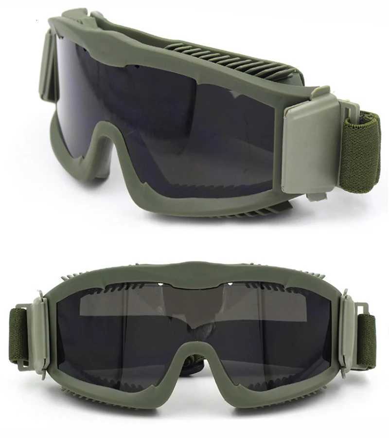 Military Army Combat Safety Goggs Men Outdoor Tactical Hunting Airsoft Paintball Glasses AntiFog Glasses 3 ns Y250919