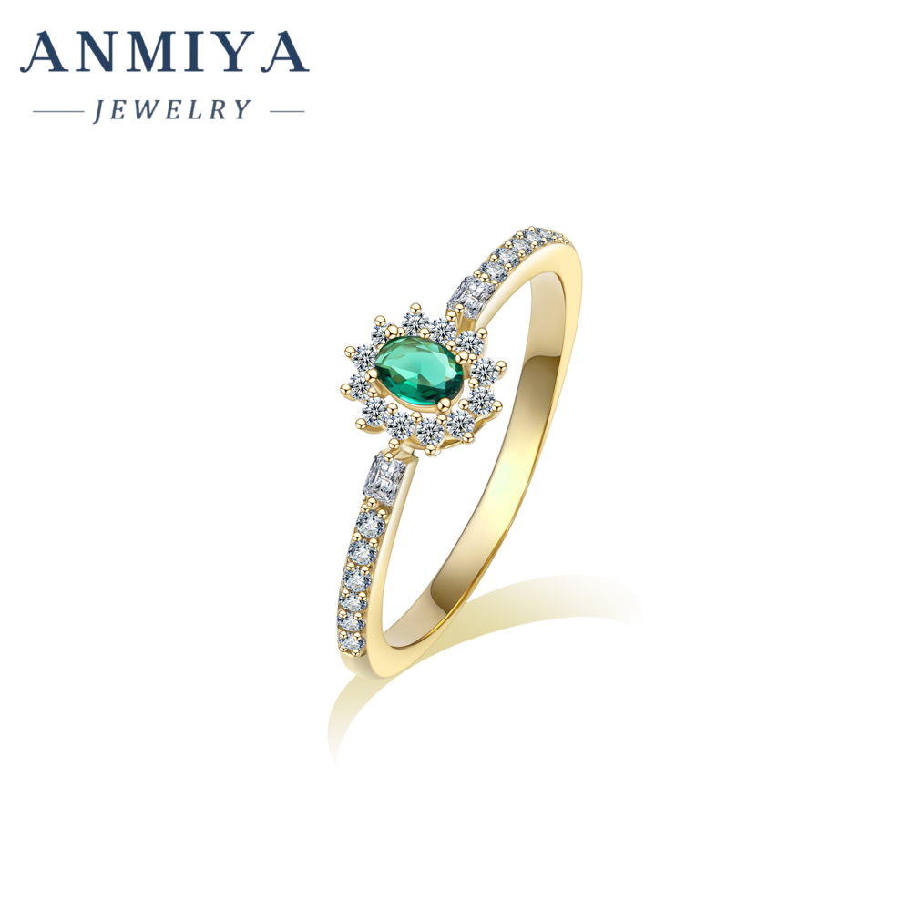 Green Cz Custom Wedding 925 Sterling Silver Gemstone Cubic Zirconia Ring