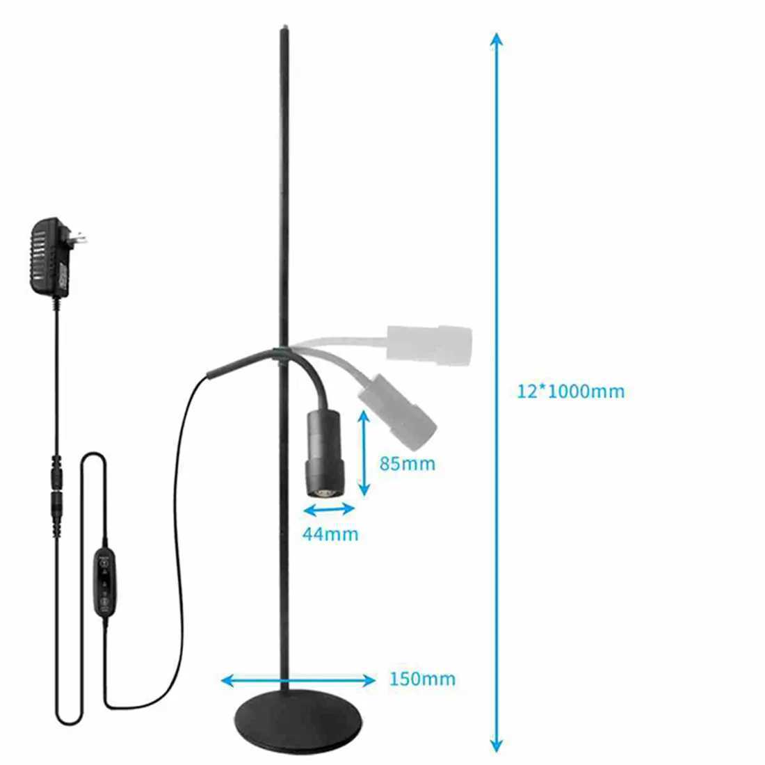 Adjusted Height Zoomable 10W LED Grow Light with 3612H Timmer Desktop Floor 5 Step Dimmable Full Spectrum Plant Growing Lamp C250919