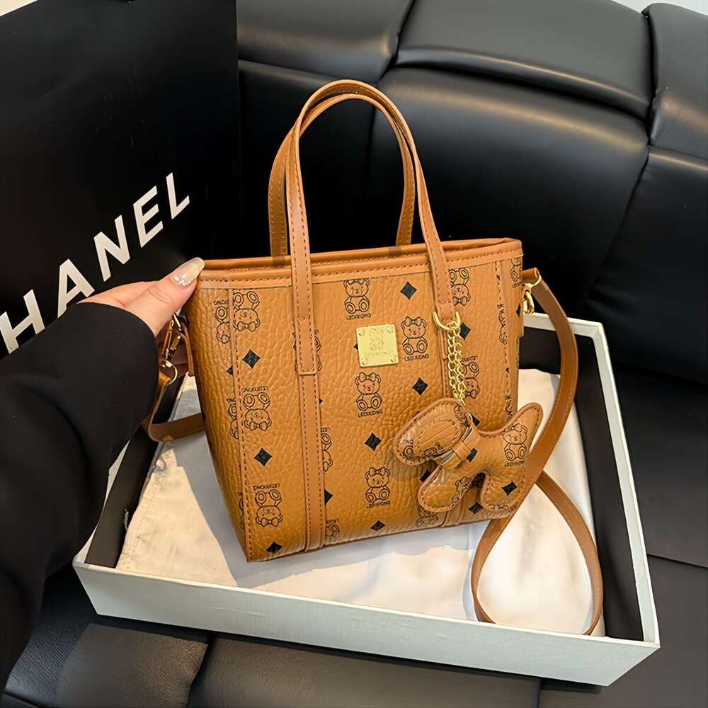 2025 New Women's Casual Printed Basket Bag - Versatile OOTD Crossbody/Shoulder/Handheld with Free Shipping