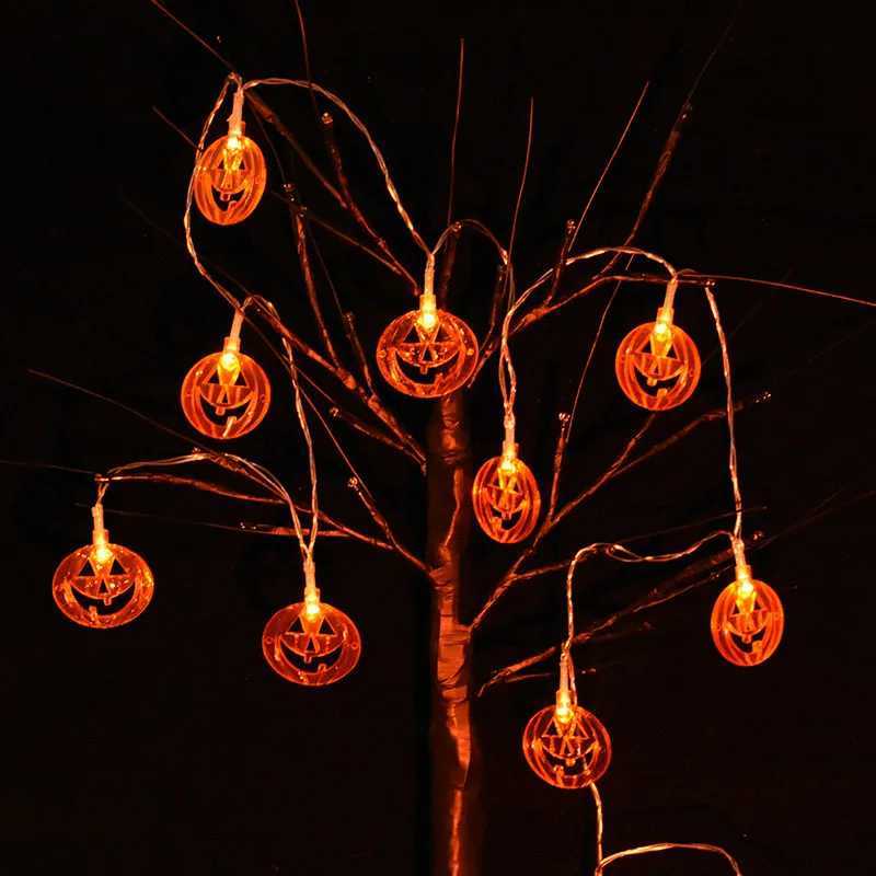 15M 10LED Halloween Pumpkin Lamp Skeletons Lights String Happy Halloween Decoration For Home Bar Halloween Party Decor Props C250919