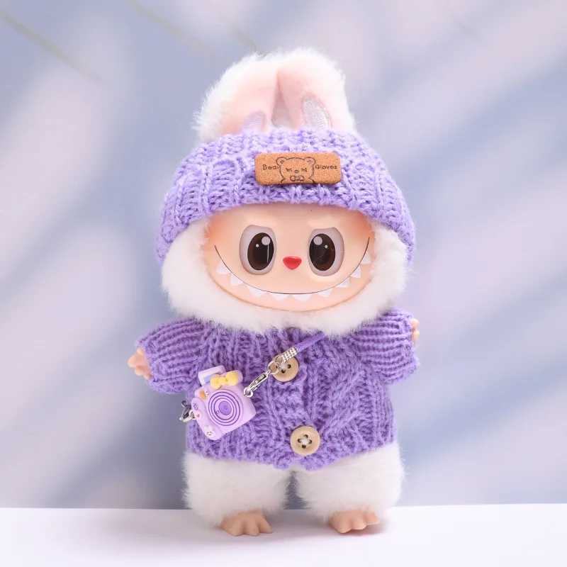 New Labubu winter Clothes Idol Dolls The Monster Outfit Accessories Clothing Gift Kawaii Sweater Hat Bag Set For Gift C250919