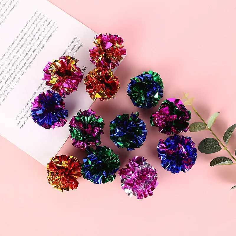 10 Pack 55cm Ringing Paper Ball Pet Cat Toys Interactive Pet Products for Kitten Accessories Pet Supplies Cat Toys Interactive X250918
