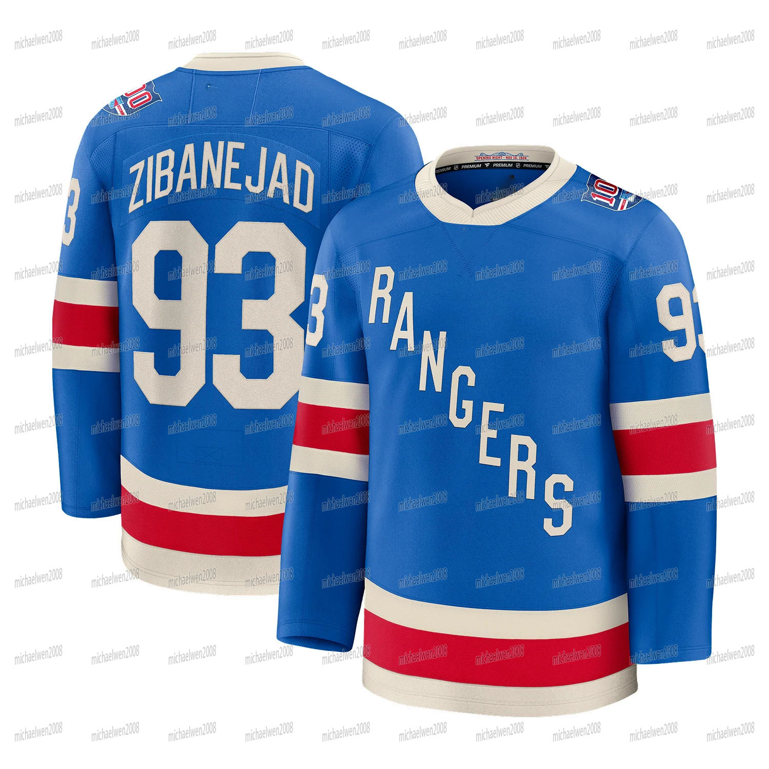 NY Ranger 2025-26 Centennial Hockey Jersey J.T. Miller Matt Rempe Mika Zibanejads Adam Fox Will Cuylle Artemi Panarin Ryan Lindgren Shesterkin Brendan