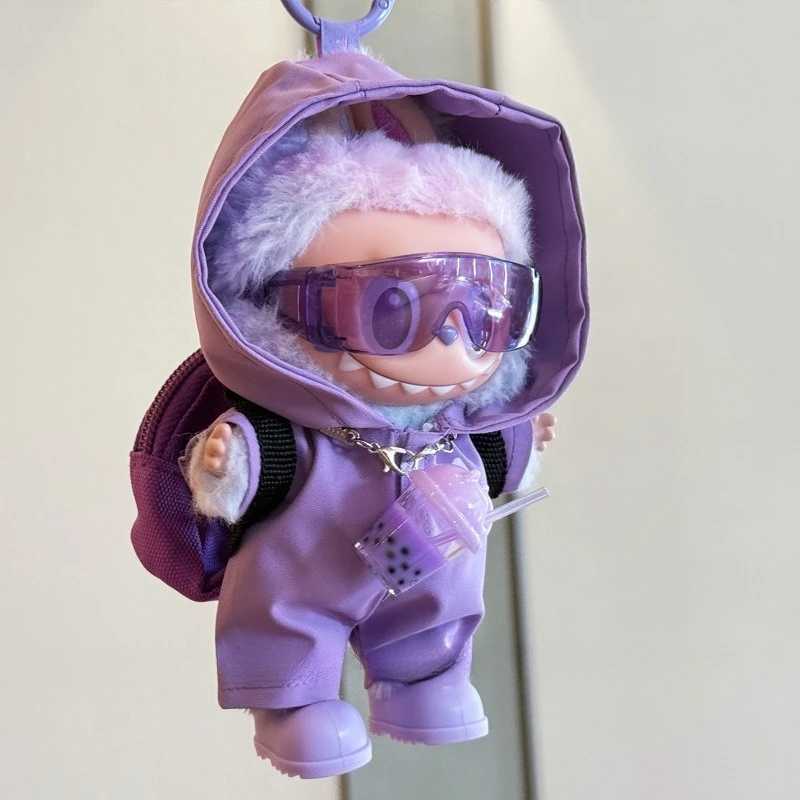 Clothes for Labubu Jackets 17cm Outfit Accessories for The Monster Korea Kpop Idol V1V3 Commando Jacket Clothing Pendant Mp5 C250919