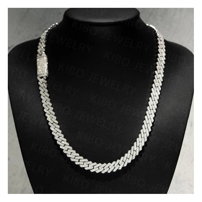 Highend Iced Out Pass Diamond Shiny Tester Hip Hop Necklace 8mm Lab Grown Diamond Chain Lab Grown Diamond Chain