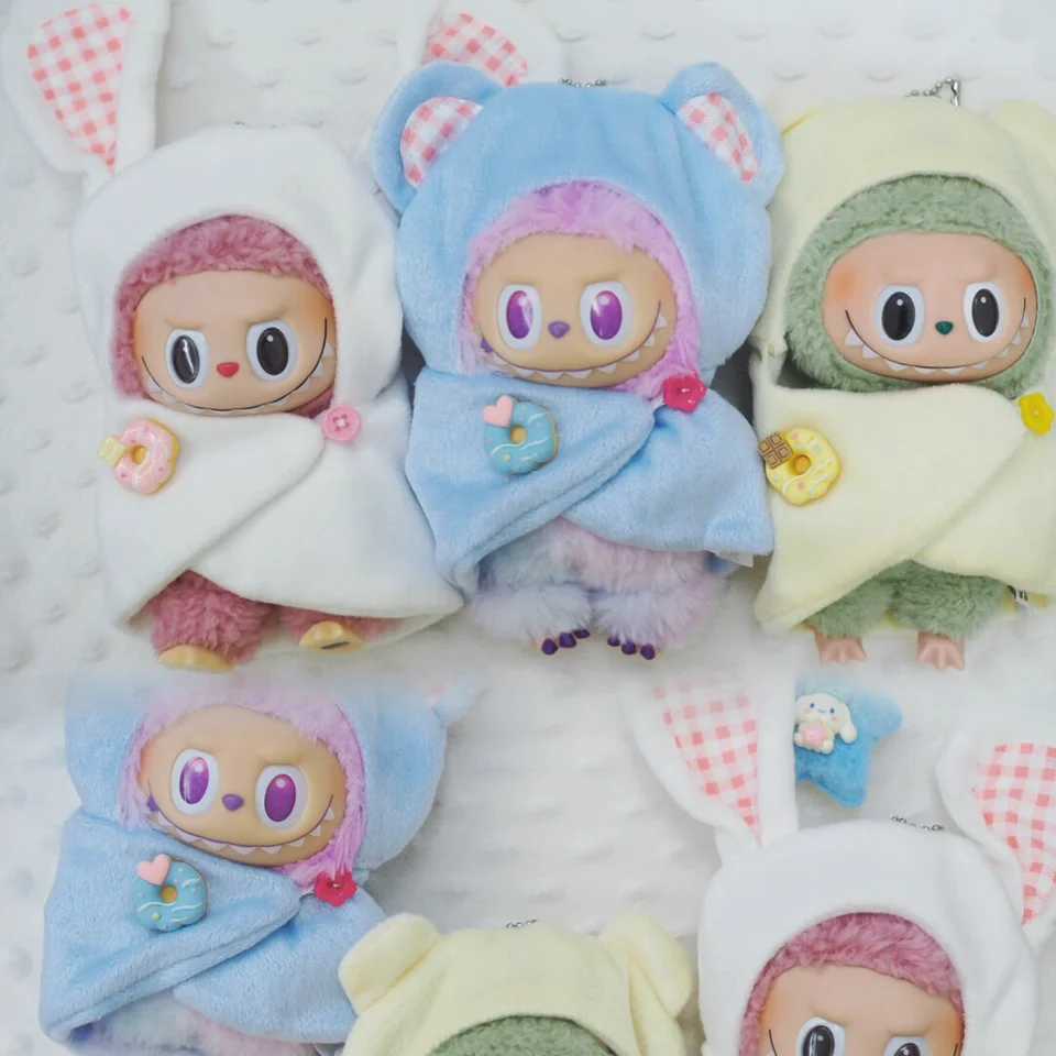 For Labubu 17cm Baby Clothes Cosplay Big Into Energy Series Have A Seat Series Exciting Macaron Series Vinyl Doll Sleeping Bag C250919