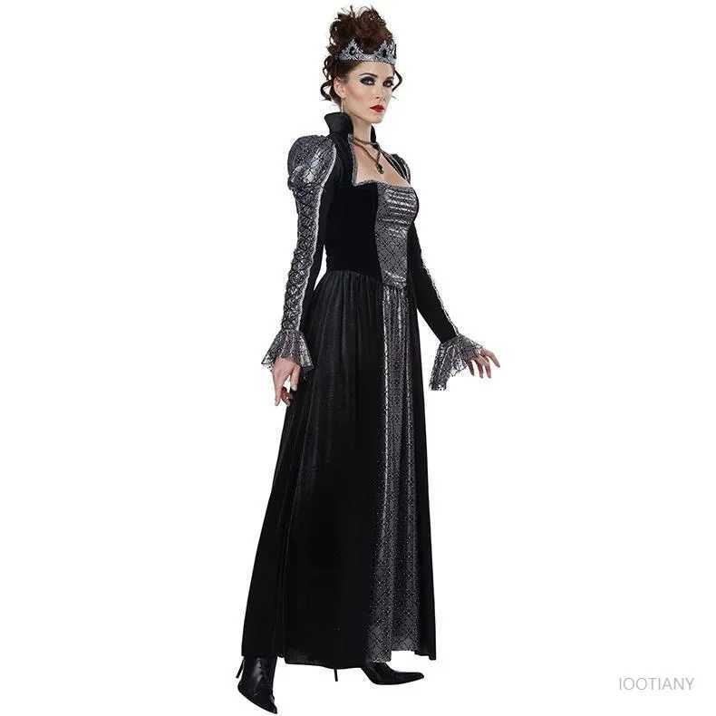 Halloween Day of the Dead Sexy European Medieval Retro Court Gothic Poison Queen Evil Vampire Costume Carnival Party Devil Witch L250918
