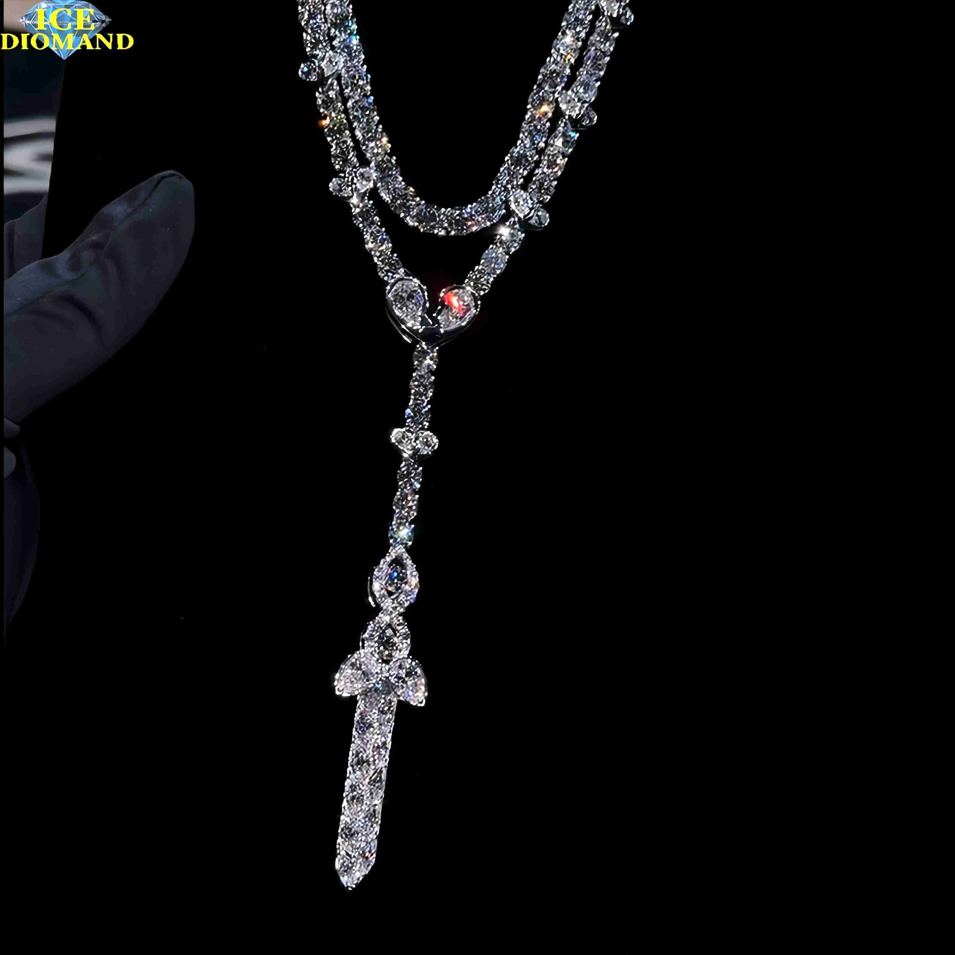 GRA Certificate Customized Trend Moissanite Diamond Pendant Personalized Design 925 Silver VVS Iced Out Highend Moissanite Pendant