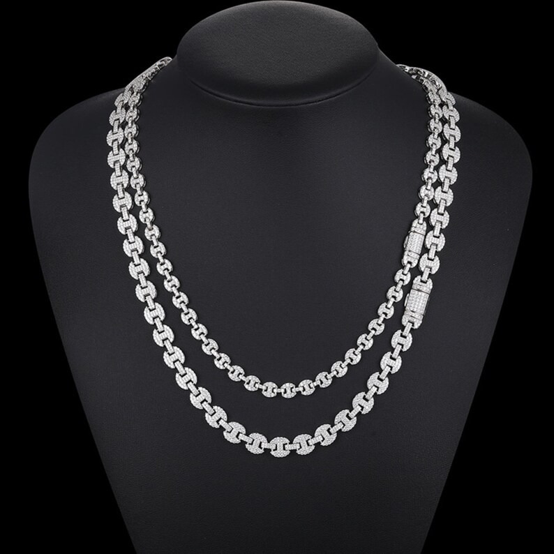 Pass Diamond Tester Cuban Link Chain 6MM Hiphop Jewelry 925 Silver Pig Nose VVS Iced Out Moissanite Cuban Chain