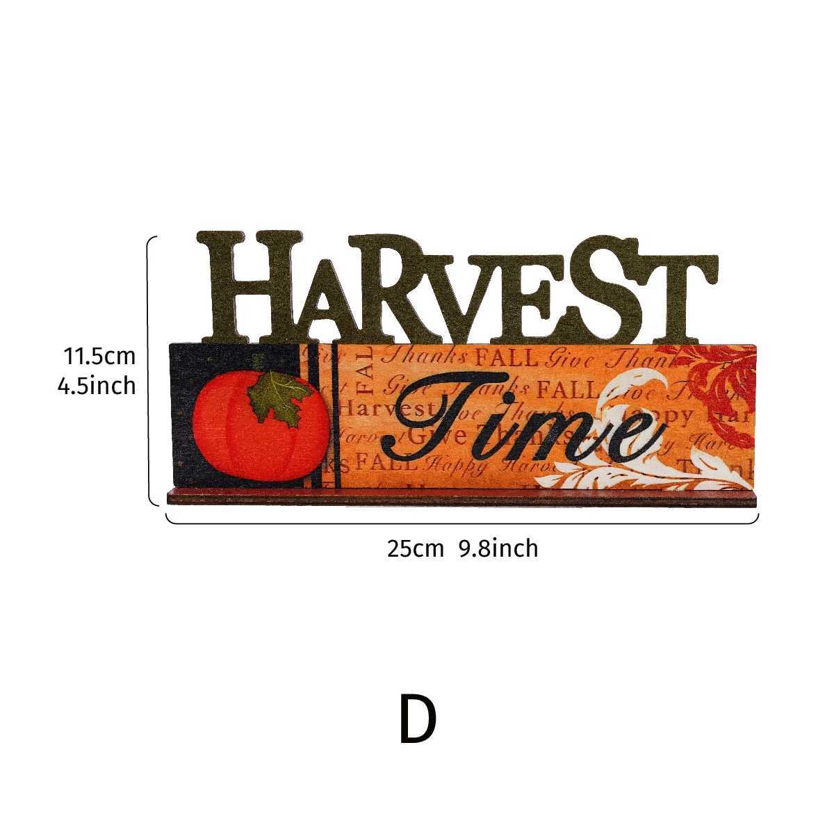1PC wooden letter autumn Harvest Festival decorative item Thanksgiving Day decorative stand C250919