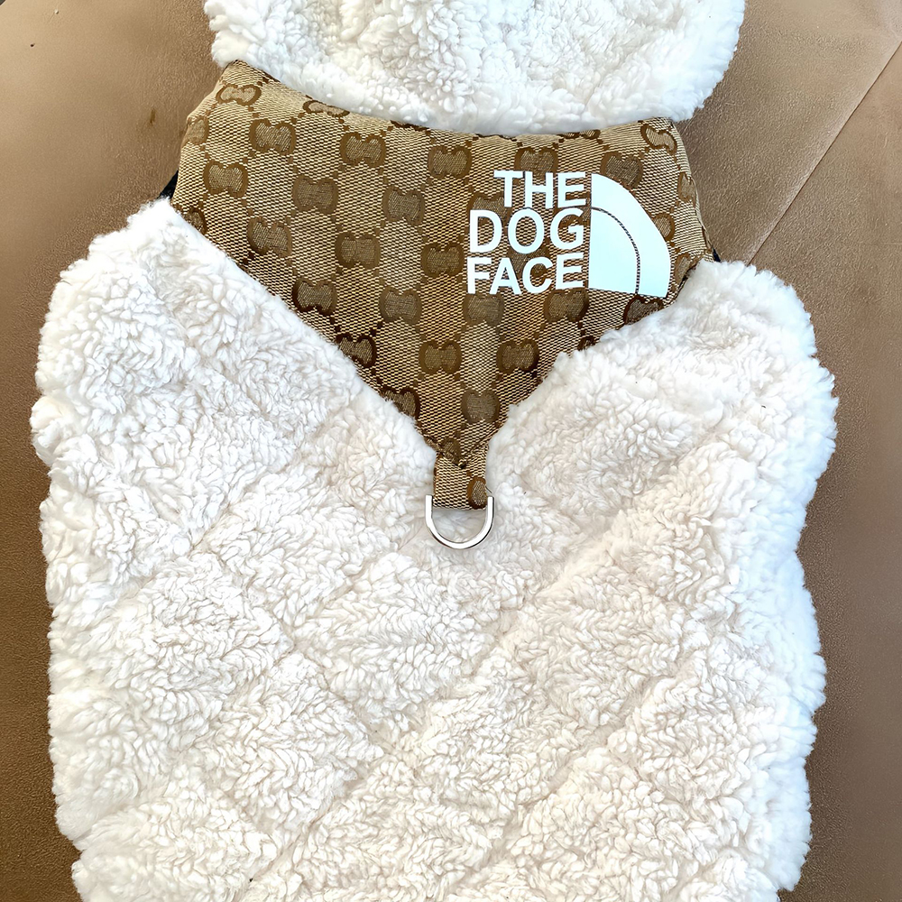 Fashion Designer Dog Clothes Winter dog Coat Warm Dog Apparel Pet Vest Cold Weather Puppy Jacket with Hats for Small Medium dogs