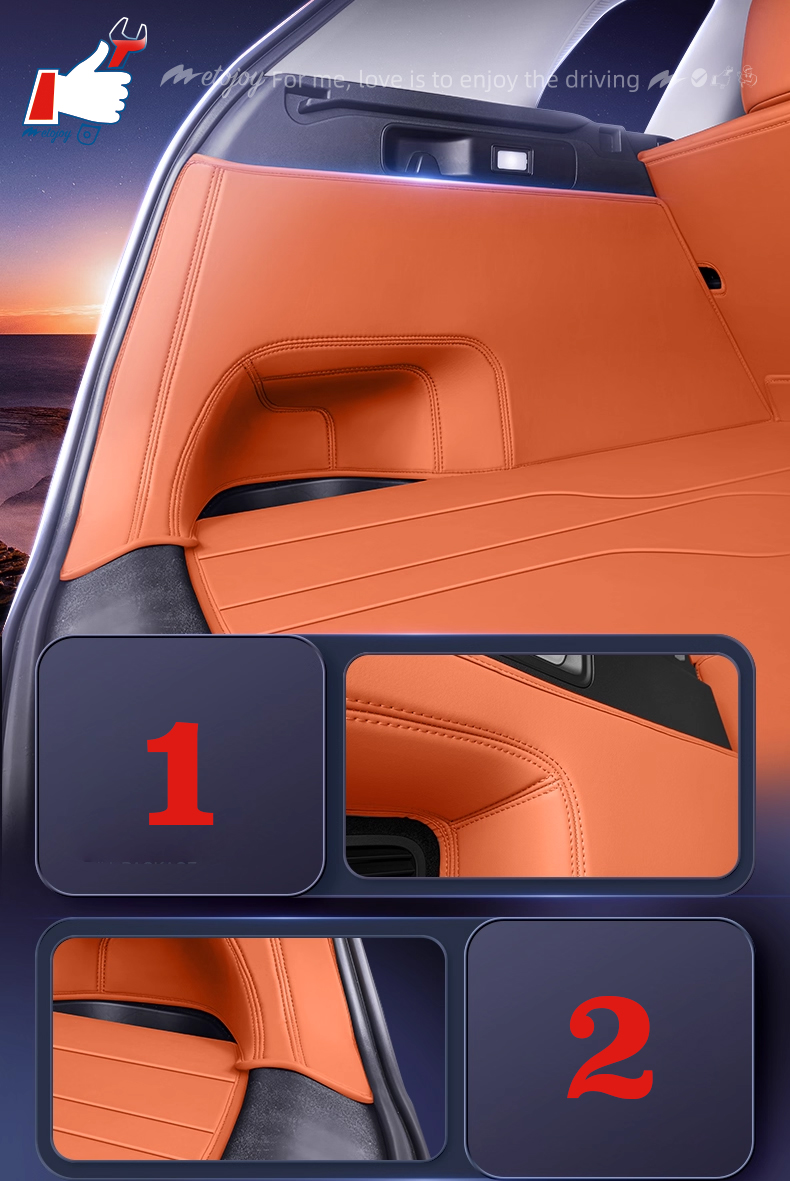 For Changan DEEPAL S07 S7 Car Trunk Mat Custom Fit Cargo Mat 3D Shaped Trunk Liner XPE Trunk Protection Mat Chair-Back Protection Mat Rear Trunk Full-