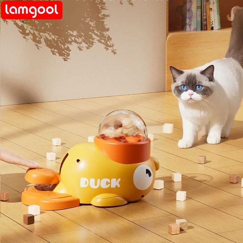 Cat Toy Cat Automatic Feeder Cat Interactive Toy Pet Automatic Food Treat Dispenser Pet Snack Feeder Dog Training Pet X250918