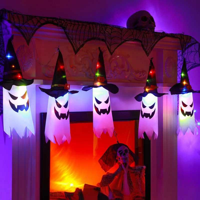 Halloween Pumpkin Ghost Decoration Scene Arrangement Pumpkin Lantern Emit Light Accessories Outdoor Decoration Light C250919