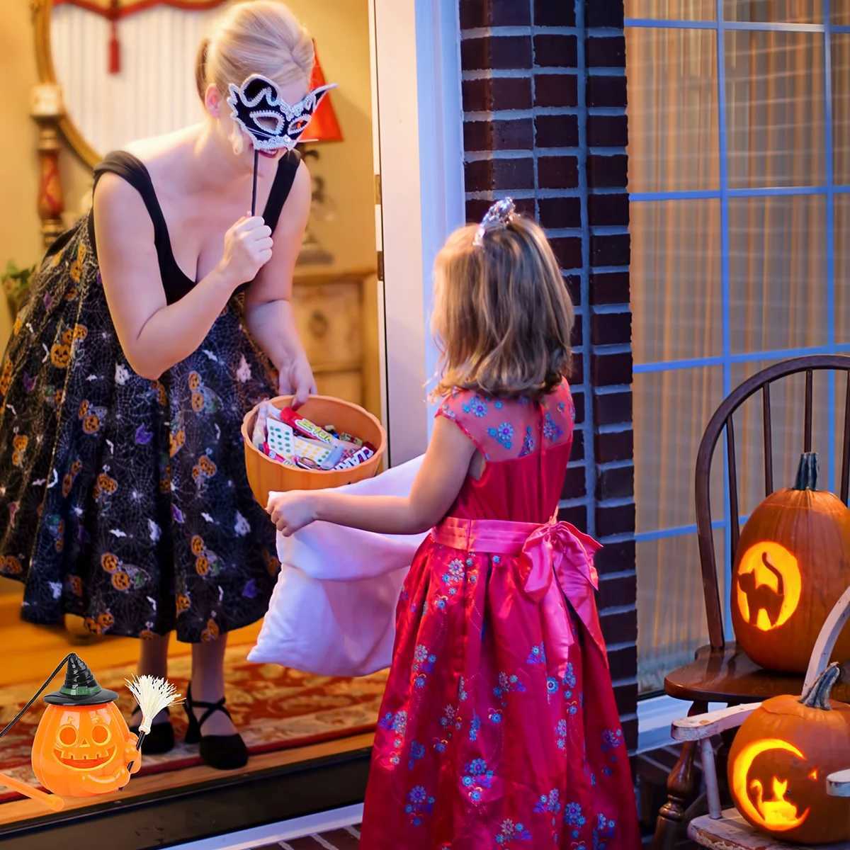 Halloween Glowing Pumpkin Lantern Decorations Light Party Yellow Pp Pumkin Lights C250919