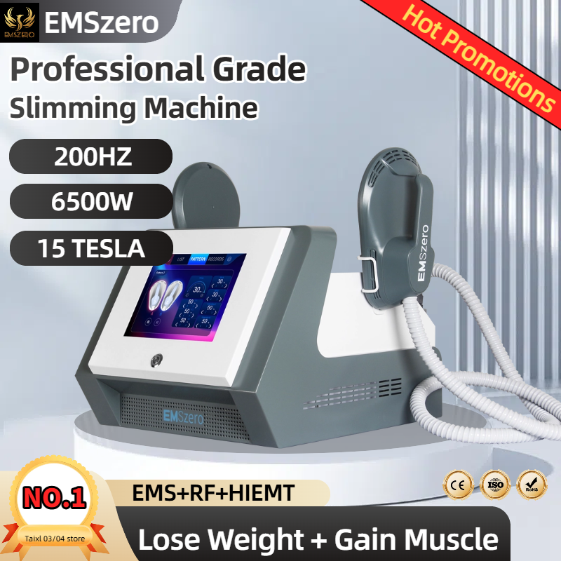 EMSzero EMS Sculpt Machine EMS Body Slimming NEO Sculpting Fat Burning Nova Weight Lose Electromagnetic Muscle 6500W 2/4/5 Handles RF HIEMT EMS Machin