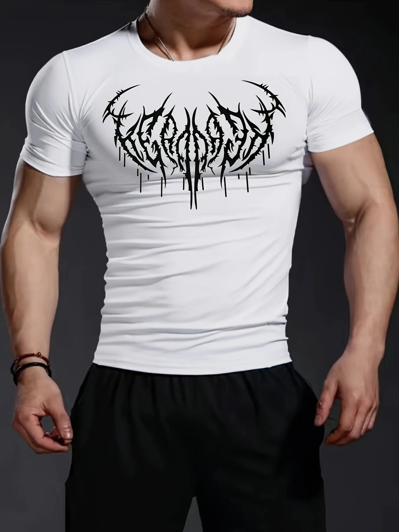 Bible Cross Graphic Compression Shirt for Men Gym Workout Undershirts Baselayers Rash Guard Athletic Quick Dry TShirt Tees Tops 250921