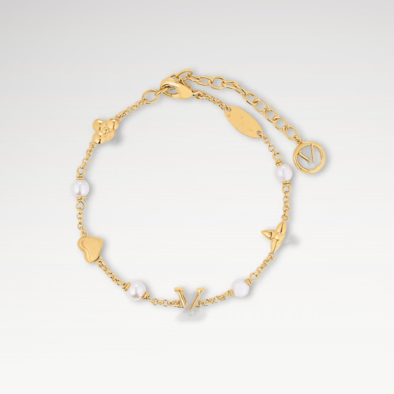 With Box Designer Charm Bracelets Women Bangles Pearl 18K Gold Plated Luxury Bracelet For Girls Party Wedding Jewelry Gift