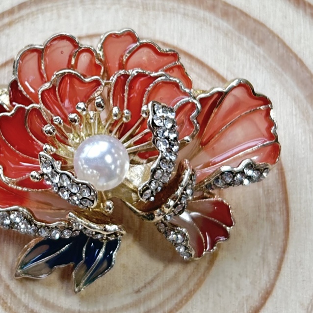 Trendy Rhinestone Exquisite Small Diamond Enamel Pink Peony Chinese Style Brooches for Women Luxury Designer Jewelry Niche High-end Brooch Accessories