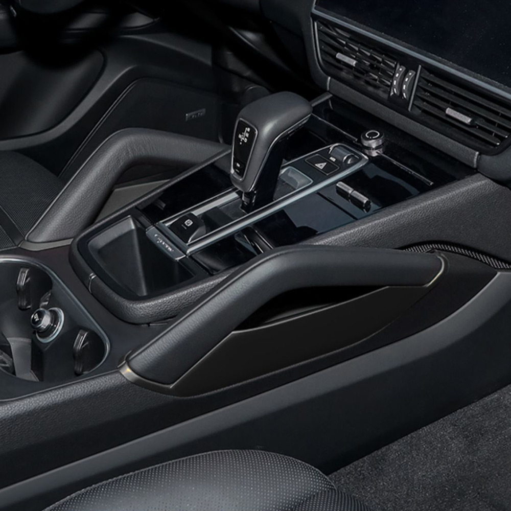 Car Center Console Armrest Side Storage Box Mobile Phone Box Holder Organizer Cover Trim For Porsche Cayenne 2018-2026 Car Accessories