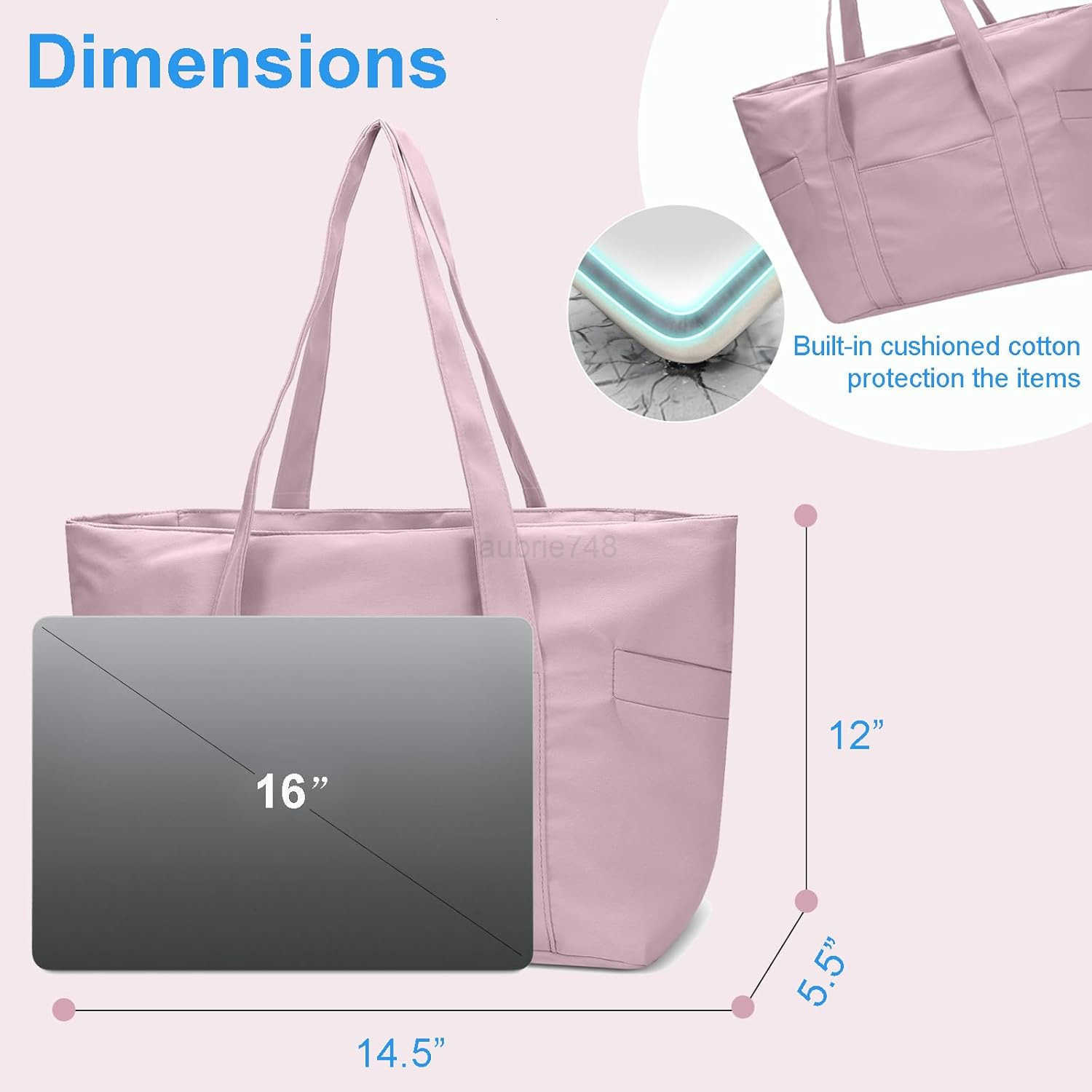 Tote Bag for Women Travel Essentials Large Tote Bag with Zipper Top Handle Handbag for Travel WorkZ250920