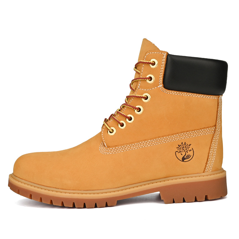 boots designer Classic High Top Yellow Martin Boots Unisex Work Boots Outdoor Leather Boots British Style Large Sizes Available