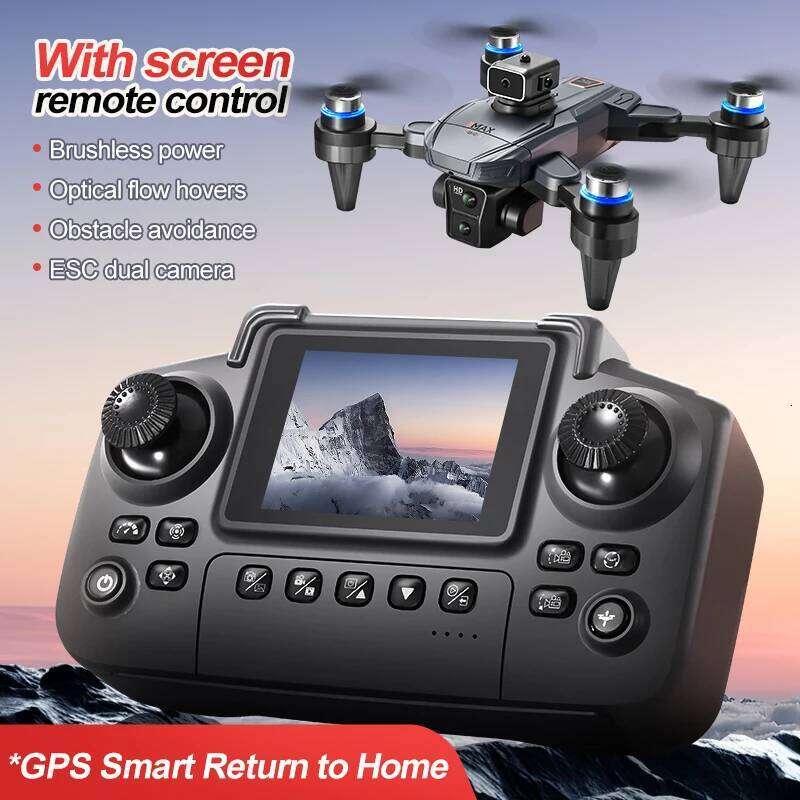 K812 MAX 4K Professional HD Dual Camera GPS Drone With Screen 5G WIFI 360°Obstacle Avoidance Brushless Foldable Quadcopter Dron drone with 4k camera