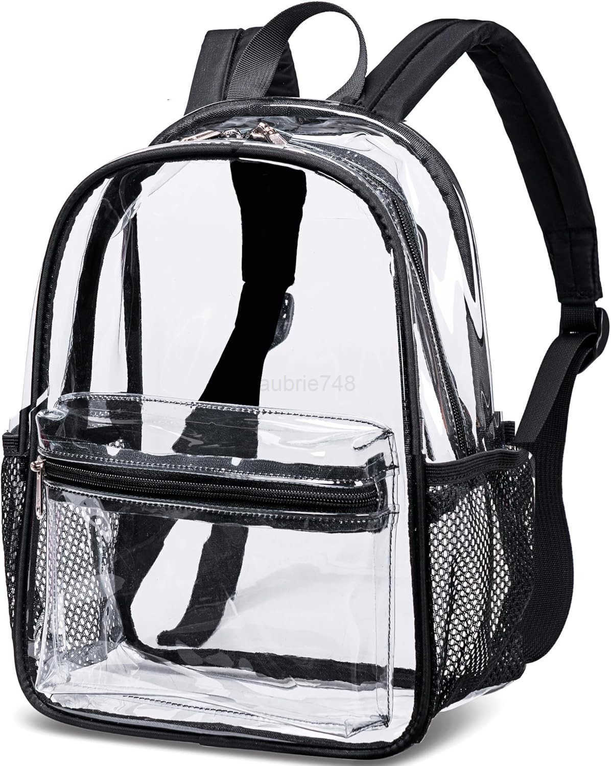 Clear Mini Backpack for Stadium Events Approved 12x12x6 Small Transparent Backpacks Plastic See Through Clear Bag for Concerts Work Festival Security 