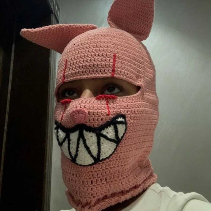 Girl Cartoon Devil Horn Knit Beanie Hat Y2K Party Hat Photo Props Hot Girl Party Holiday Hat Angel Horn Y250920