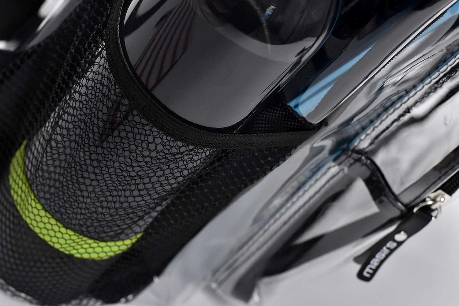 Masirs Heavy Duty Clear Backpack Stadium Approved Transparent Design Quick Access at Security Checkpoints Adjustable Shoulder Straps Dual Zippered Com