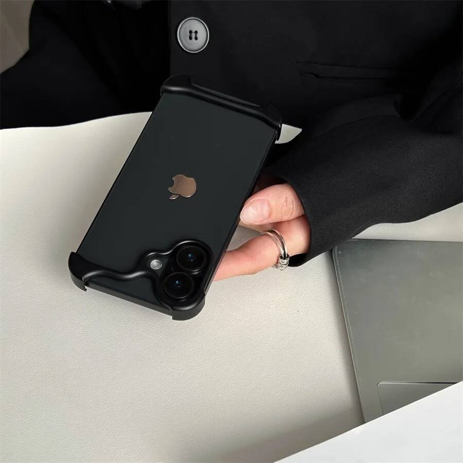 Arc Aluminum Metal Bumper Pulse Case For IPhone13 14 15 16 17 Air Pro Max 16Pro Plus Lightweight Phone Cover