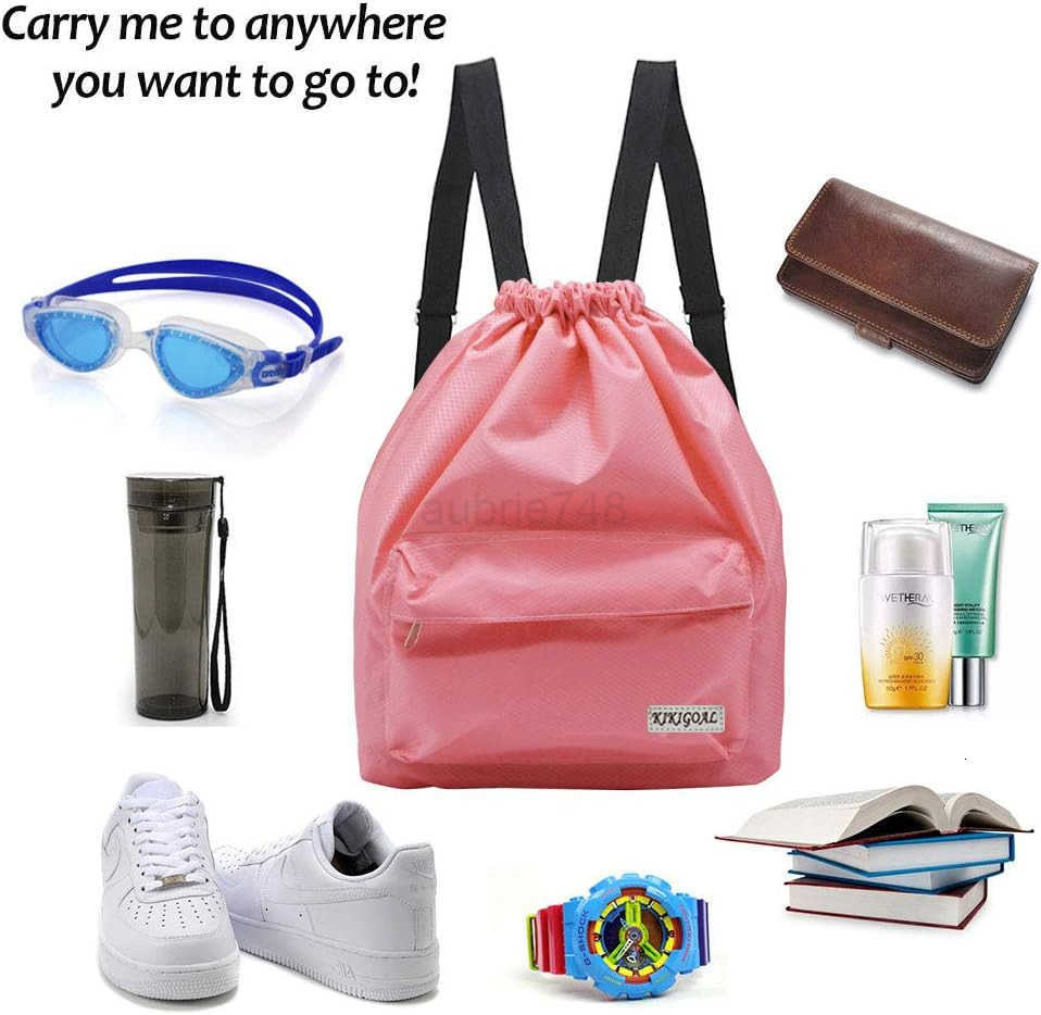 Dry Wet Separated Swimming Bag Portable Drawstring Backpack Waterproof Gym Sports Pool Beach Gear BagZ250920