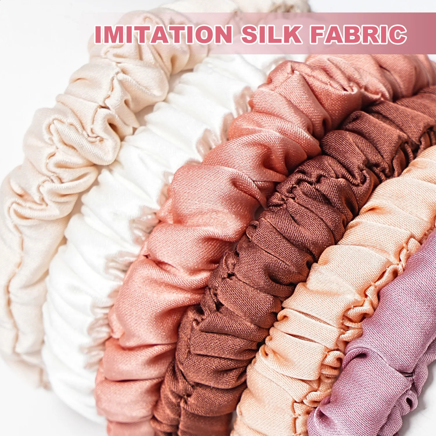 8PCSSet 100 Pure Mulberry Silk Hair Scrunchies 1 Box Skinny Scrunchies Ponytail Holders Hair Care Accessories Silk Hair Ties 250919