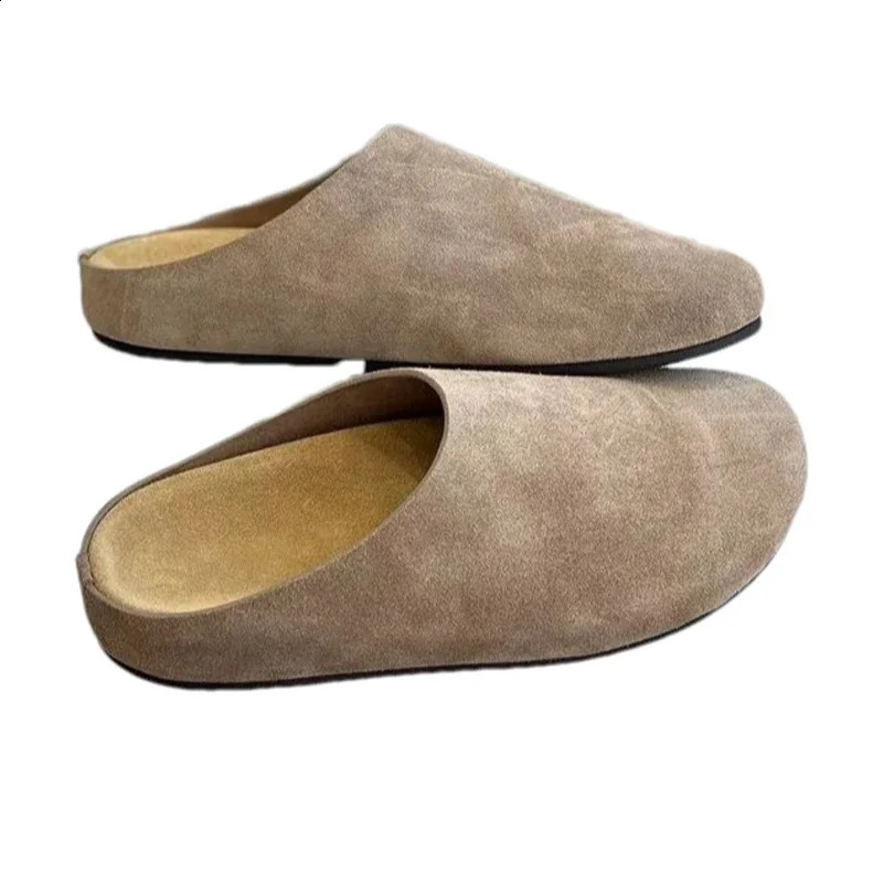 Flats Mules Shoes Women Suede Slingback Slippers Fashion Sandals Outdoor Beach Dress Slides Casual Cozy Female Zapatillas 250920