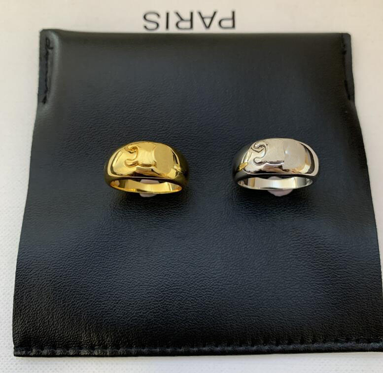 INS Fashion Designer Band Ring Popular 18K Gold Silver Plated Rings bague couple anello Selected Lovers Gifts for Women High Quality Jewelry Accessories