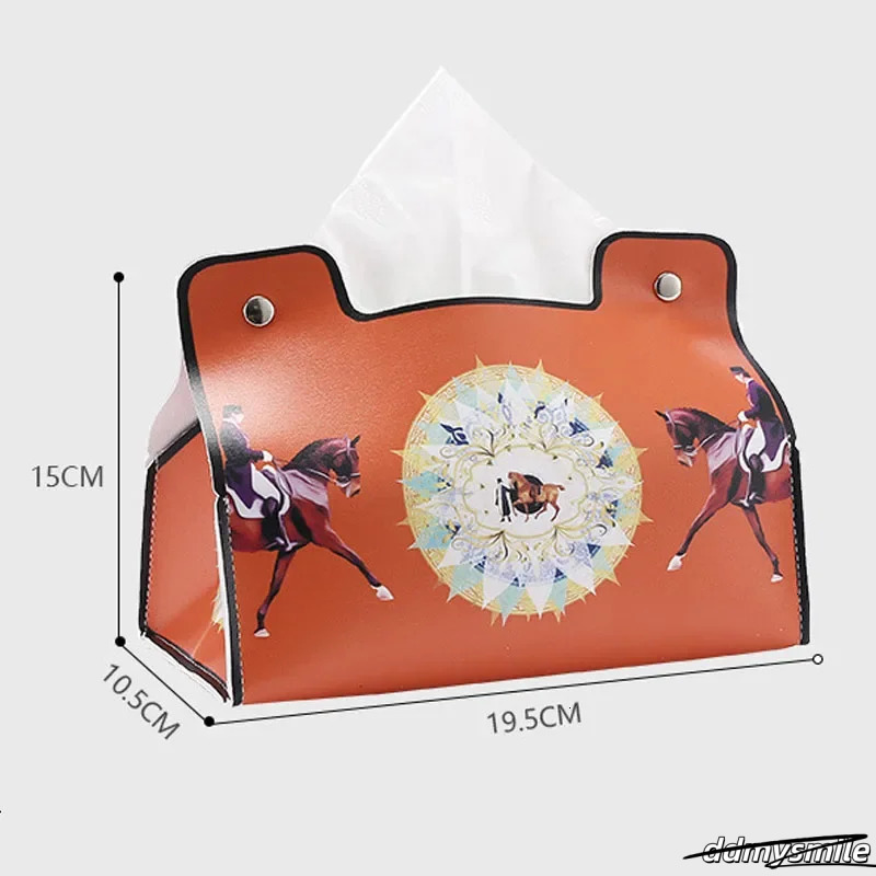 Leather Tissue Box European Retro Style Waterproof Napkin Holder Bathroom Car Living Room Coffee Table Universal Storage 250711 ddmysmile ddmysmile