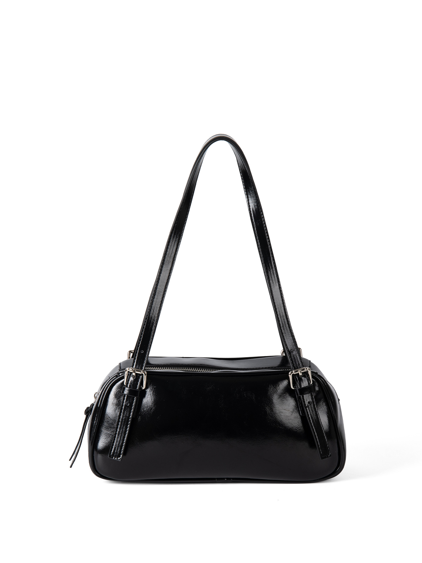 2025 Popular Fashionable Style Design Bowling For Women Niche Patent Leather Shiny Surface Simple Versatile High-End Sense Shoulder Bag